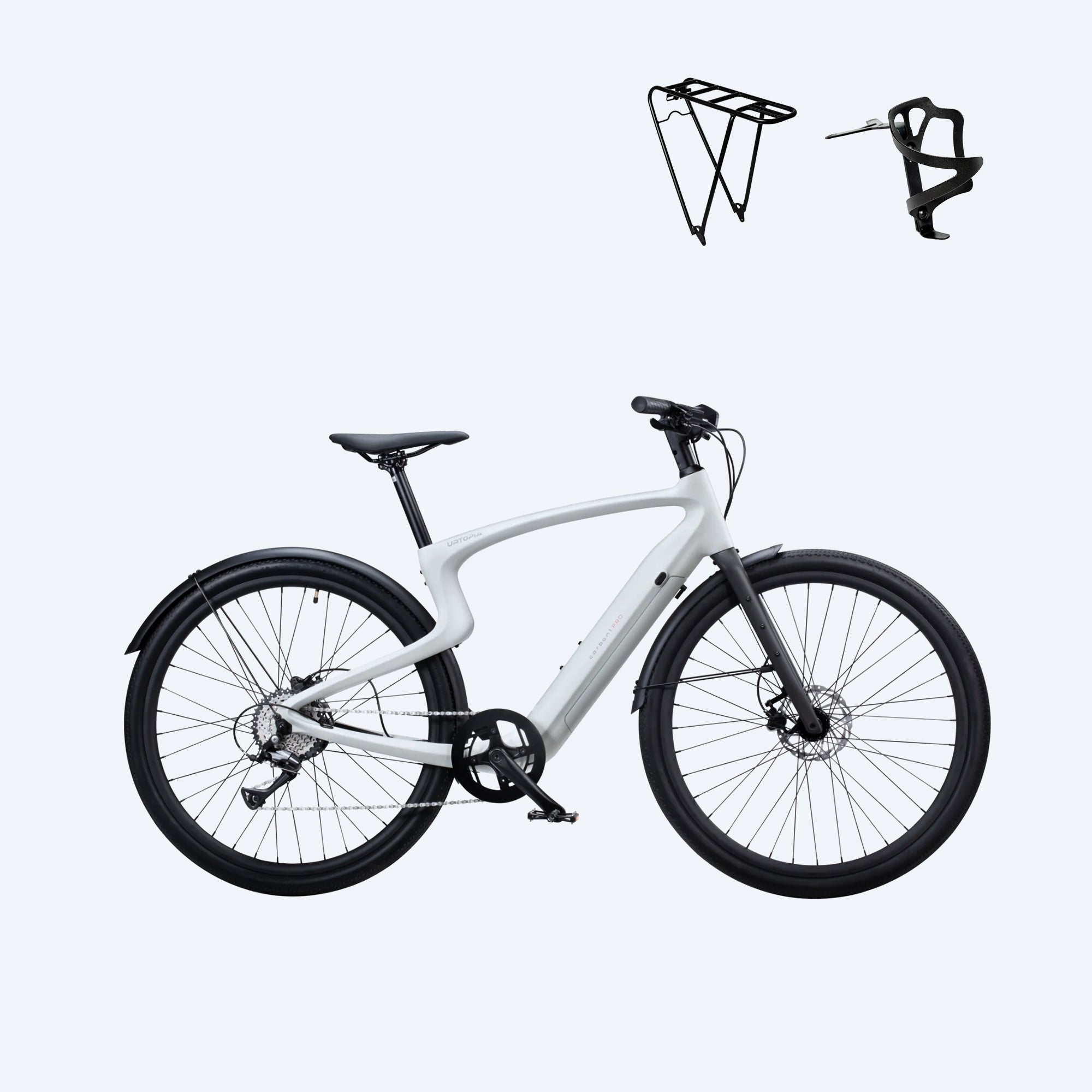 (138 € Zusatzartikel enthalten)Urtopia Carbon 1 Pro EBike – 10-Gang, Smartbar mit Sprachsteuerung, GPS, App & IoT